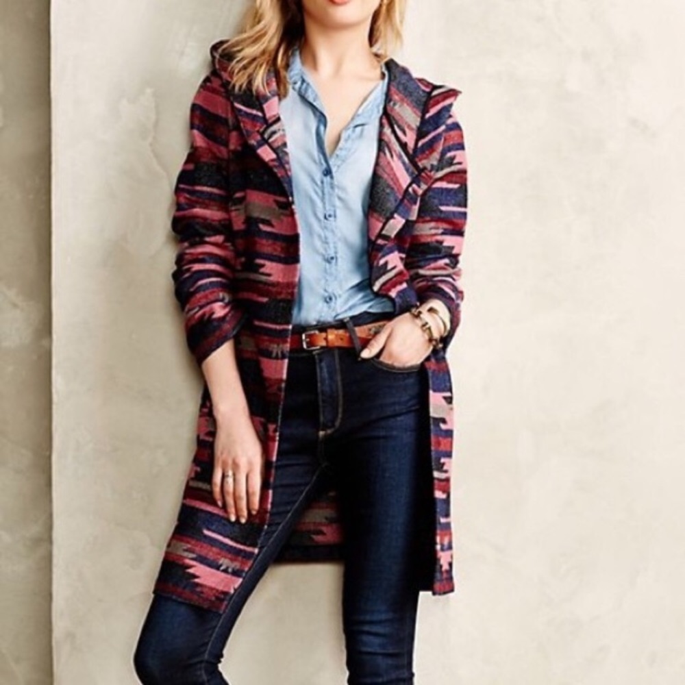 Poncho style Anthropologie coat